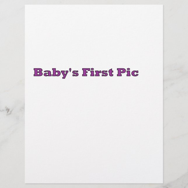 Das erste Bild des Babys Das MUSEUM Zazzle Geschen Flyer (Vorne)