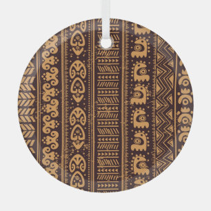 Das erste ethnische, nahtlose Stammesmuster. Ornament Aus Glas