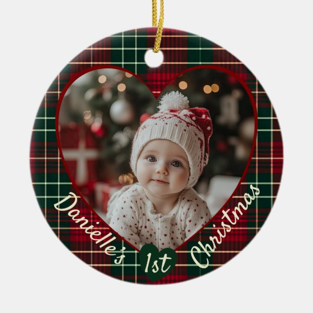 Das erste Foto Baby Keramik Ornament (Vorne)