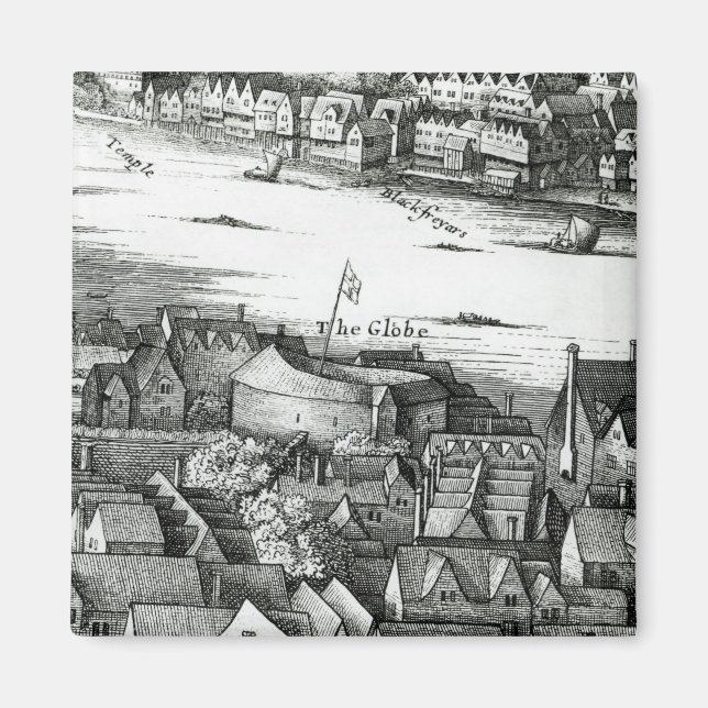 Das erste Globe Theater oder das Rose Theater Magnet (Vorne)
