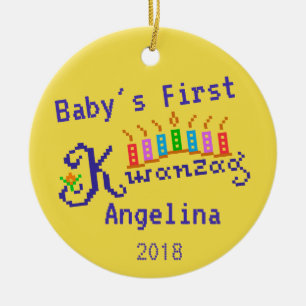 Das erste Kwanzaa des Babys Keramik Ornament