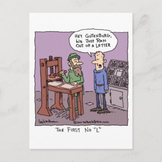 Das erste "L" Postkarte