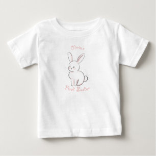Das erste Ostern des Babys mit niedlichem Sitzbänd Baby T-shirt