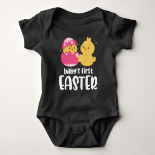 Das erste Osterrosa Ei für Neugeborene Baby Strampler