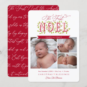 Das erste Weihnachten Baby Girl Weihnachten Karte