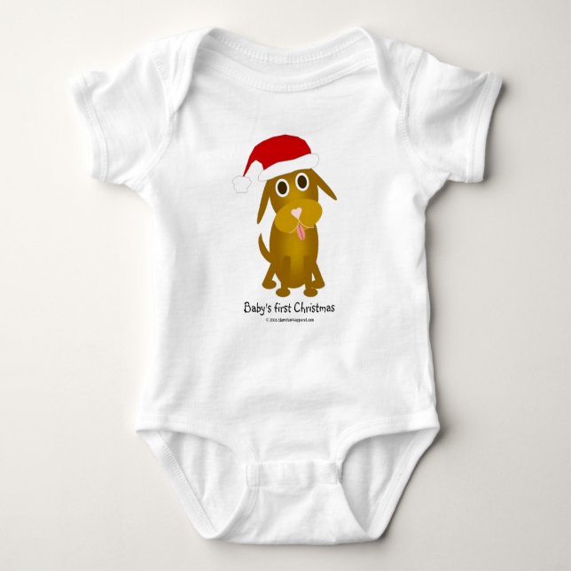 Das erste Weihnachten des Babys Baby Strampler (Vorderseite)