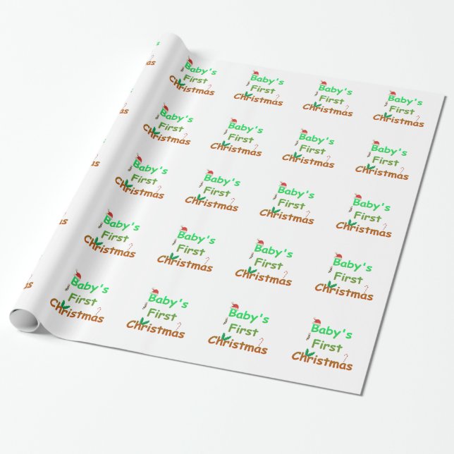 Das erste Weihnachten des Babys Geschenkpapier (Ungerollt)