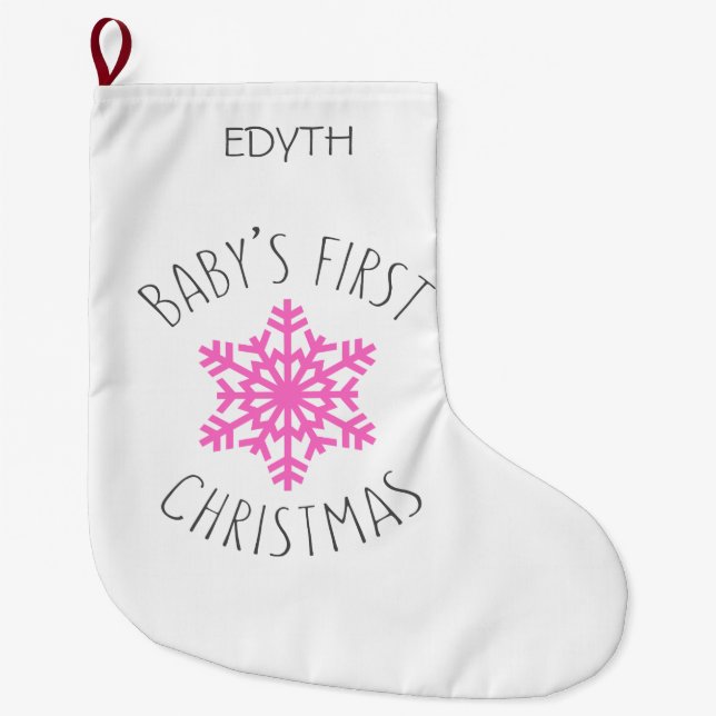 Das erste Weihnachten des Babys - personifizieren Großer Weihnachtsstrumpf (Vorderseite)