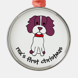 Das erste Weihnachten des Hundes Ornament Aus Metall