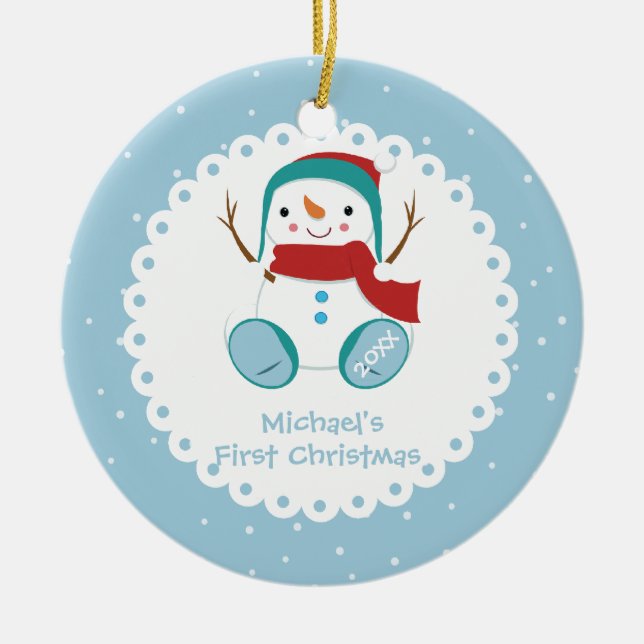 Das erste Weihnachten des Keramik Ornament (Vorne)
