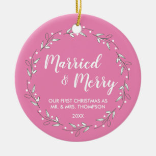"Das erste Weihnachten zusammen: "Verheiratet und Keramik Ornament