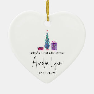Das erste Weihnachtsfest des Babys, der erste Weih Keramik Ornament