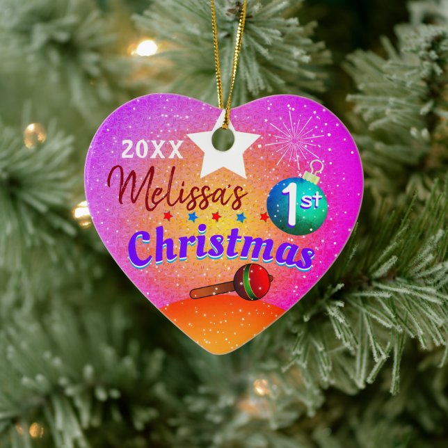 Das erste Weihnachtsfest des Babys Keramik Ornament (Baum)