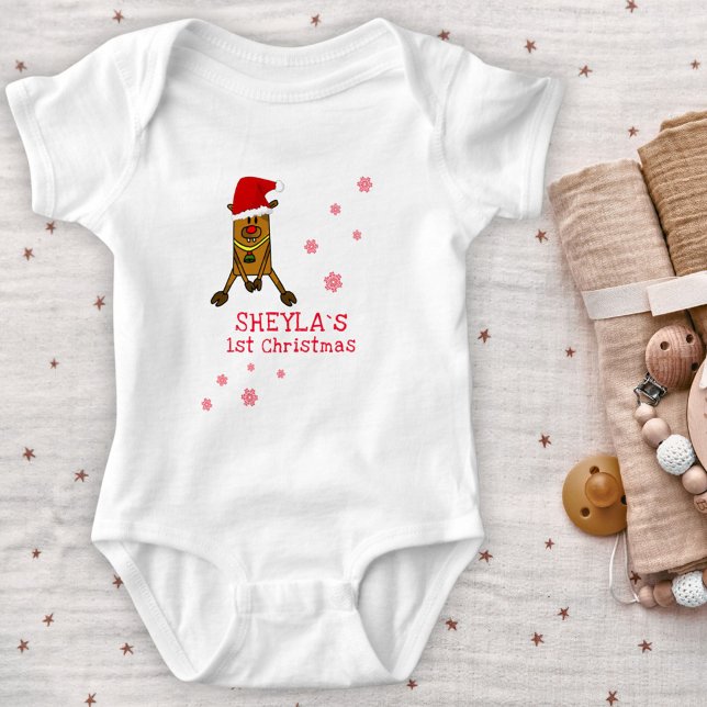 Das erste Weihnachtsfest des Babys mit Weihnachtsm Baby Strampler (Von Creator hochgeladen)