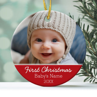 Das erste Weihnachtsfest des Babys - Modernes Mini Keramikornament
