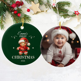 Das erste Weihnachtsgebäck des Babys Keramik Ornament