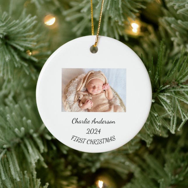 Das erste Weihnachtsgeschenk des Babys, Baby 1. Ch Keramik Ornament (Baum)