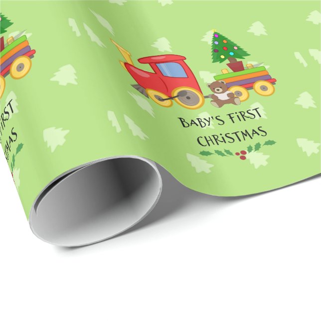 Das erste Weihnachtsgeschenk des Babys, buntes Url Geschenkpapier (Rolleneckpunkt)