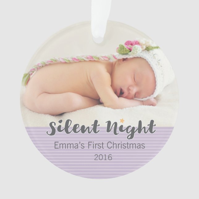 Das erste Weihnachtsgeschenk des Babys Ornament (Vorderseite)