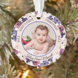 Das erste Weihnachtsjubiläum der Aquarellblüte Ornament