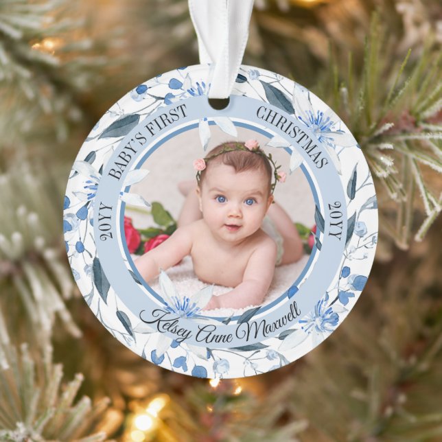 Das erste Weihnachtsjubiläum der Aquarellblüte Ornament (Baum)