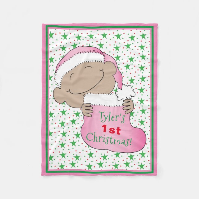 Das erste Weihnachtskind Fleecedecke (Vorderseite)