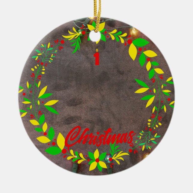 Das erste Weihnachtsschmuck des Babys (Vorne)