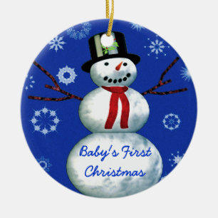 Das erste Weihnachtsschneedatum für Baby ist anpas Keramik Ornament