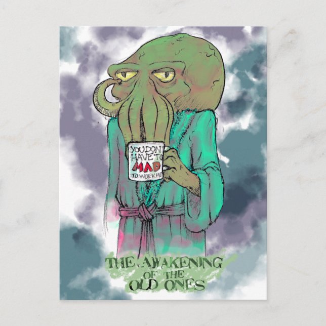 Das Erwachen der Alten Postkarte (Vorderseite)