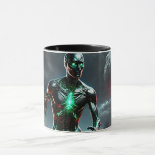 Das Erwachen des kosmischen Läufers in einer brenn Tasse
