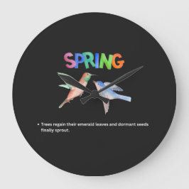 Das Erwachen: Eine visuelle Hommage an den Frühlin Große Wanduhr