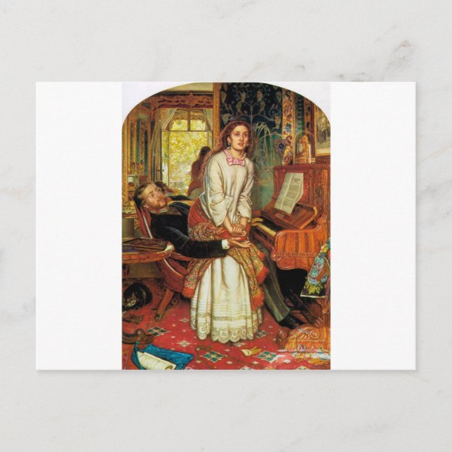 Das erwachende Gewissen von William Holman Hunt Postkarte (Vorderseite)