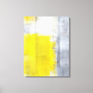 "Das es" graue und gelbe abstrakte Kunst ist Leinwanddruck