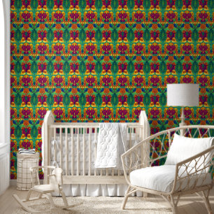 Das Eulen-Retro-Art-Nouveau-Muster von Voysey Tapete