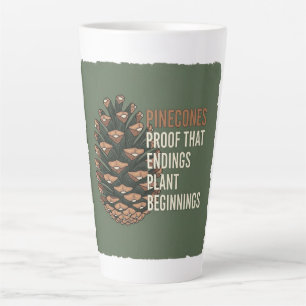 Das Evergreen-Versprechen - Kiefernkegel-Design Milchtasse