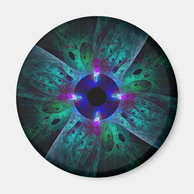 Das Eye Abstrakt Art Round Magnet (Vorne)