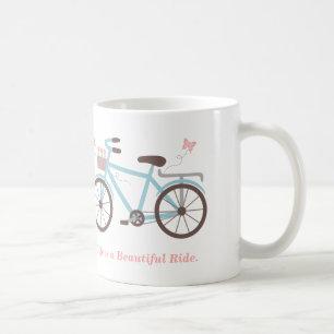 Das Fahrrad-Redewendungens-Leben ist eine schöne Kaffeetasse