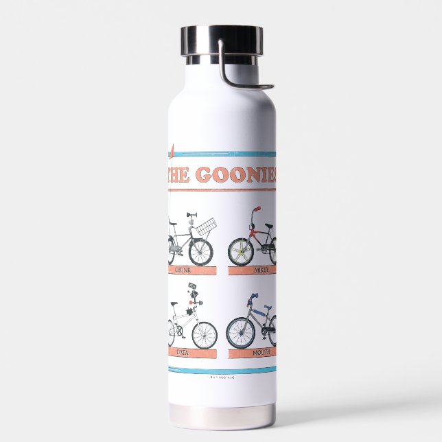 Das Fahrraddiagramm der Goonies Trinkflasche (Links)