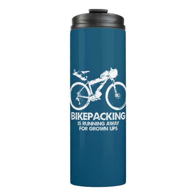 Das Fahrradfahren für das Groß-Ups läuft ab Thermosbecher (Vorderseite)