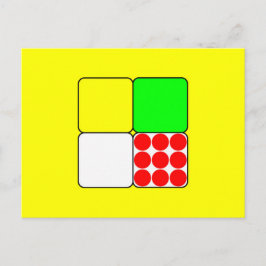 Das Fahrradrennen Jerseys 3 Gelb Postkarte