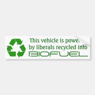 Das Fahrzeug, das von den Liberalen angetrieben Autoaufkleber