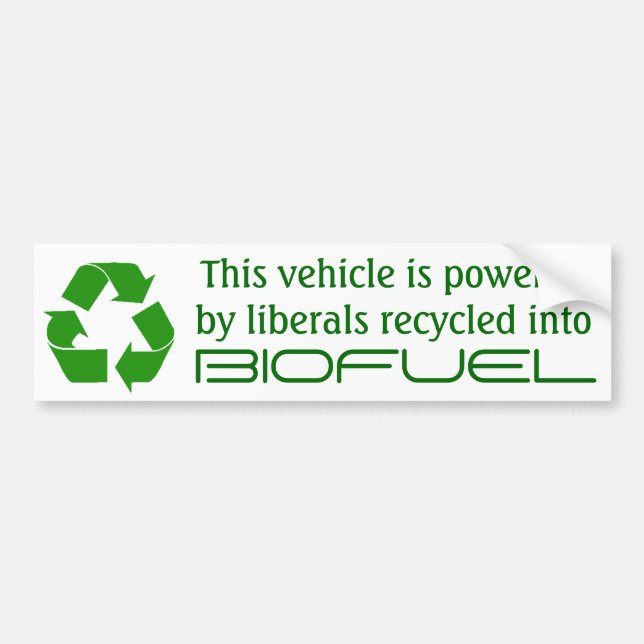 Das Fahrzeug, das von den Liberalen angetrieben Autoaufkleber (Vorne)