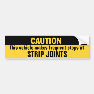 Das Fahrzeug hält an den Strip-Gelenken häufig a Autoaufkleber
