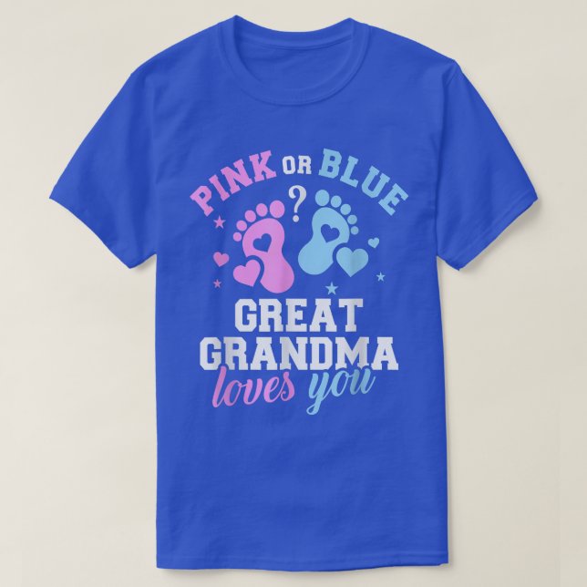 Das Familiengeschlecht offenbart Oma Liebe Sie T-Shirt (Design vorne)