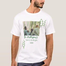 Das familiengrüne Weihnachtsbaum Foto modern T-Shirt