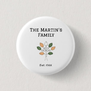 das Familientreffen Jahr Name Baum Gemeinschaft Button