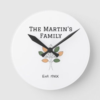 das Familientreffen Jahr Name Baum Gemeinschaft Runde Wanduhr