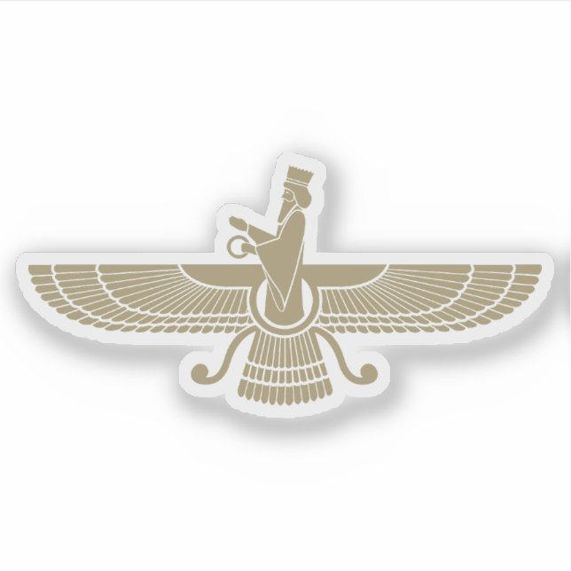 Das Faravahar-Symbol, Iran Aufkleber (Vorderseite)
