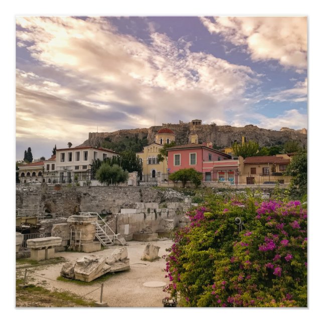 Das farbenfrohe Athen Fotodruck (Vorne)