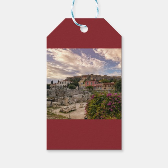 Das farbenfrohe Athen Geschenkanhänger (Vorderseite)